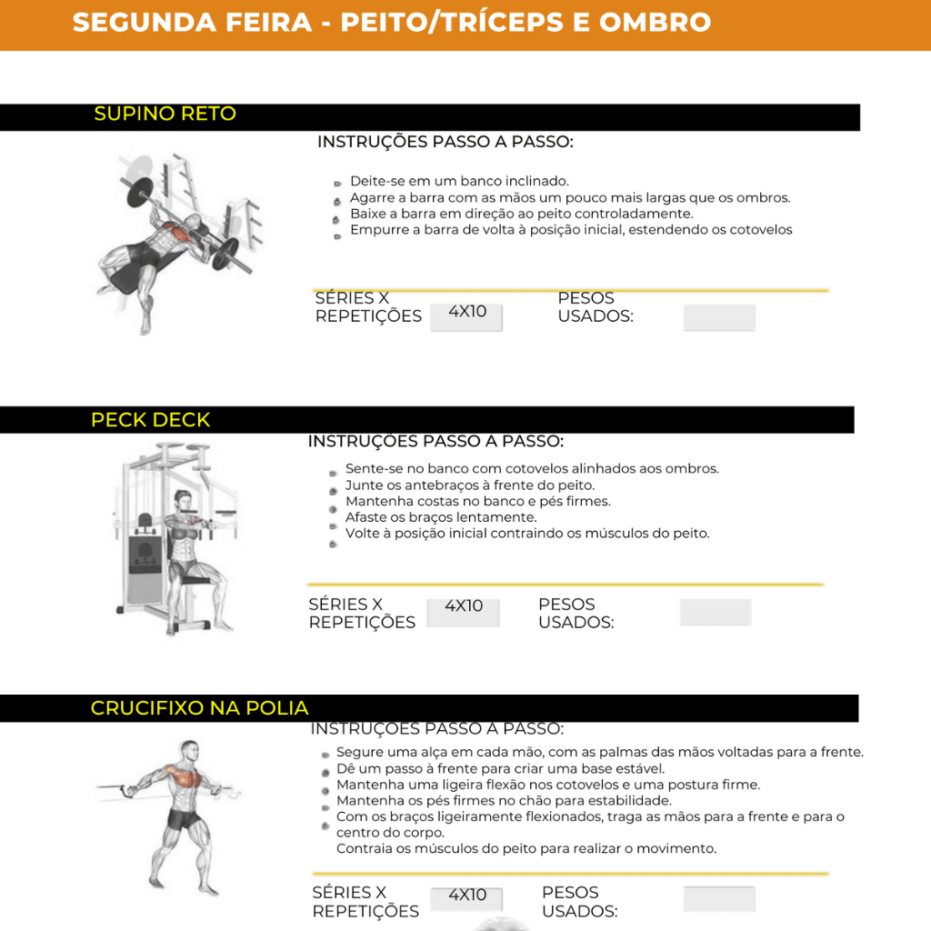 Planilhas de Treino